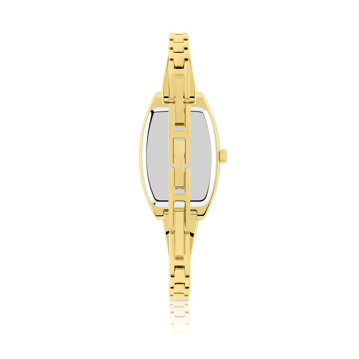 Montre femme dorée bracelet 2 tons strass