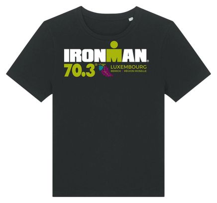 T-Shirt Manches Courtes Ironman 70.3 Luxembourg Noir Femme