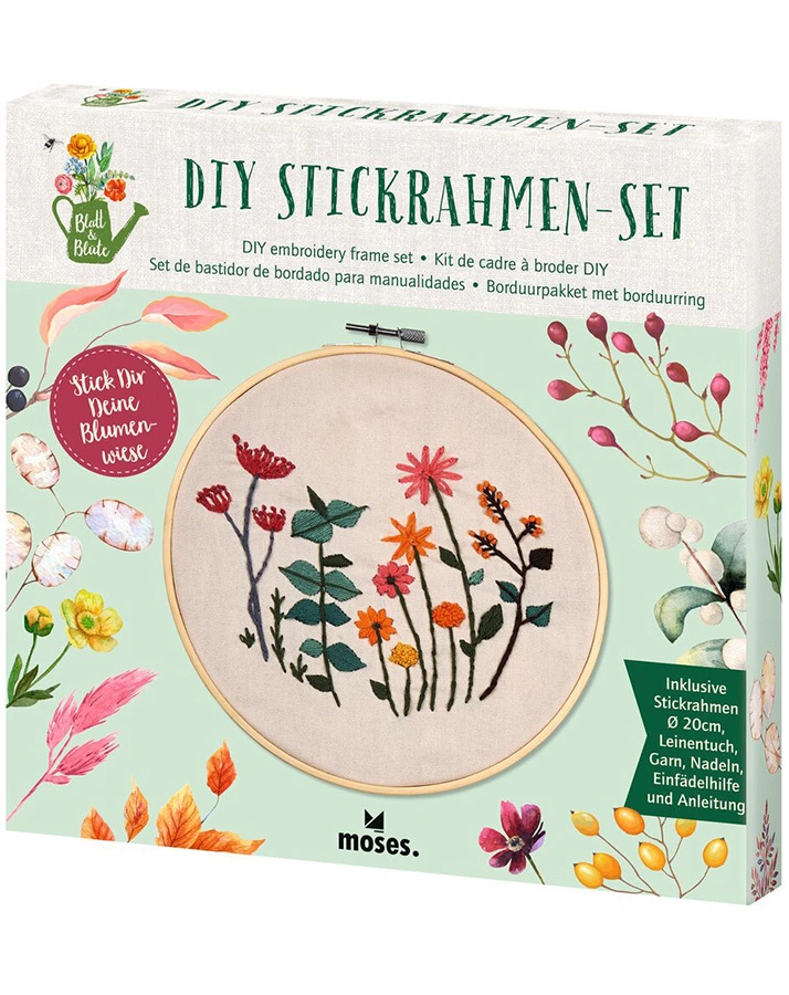Stickrahmen-Set BLATT & BLÜTE DIY