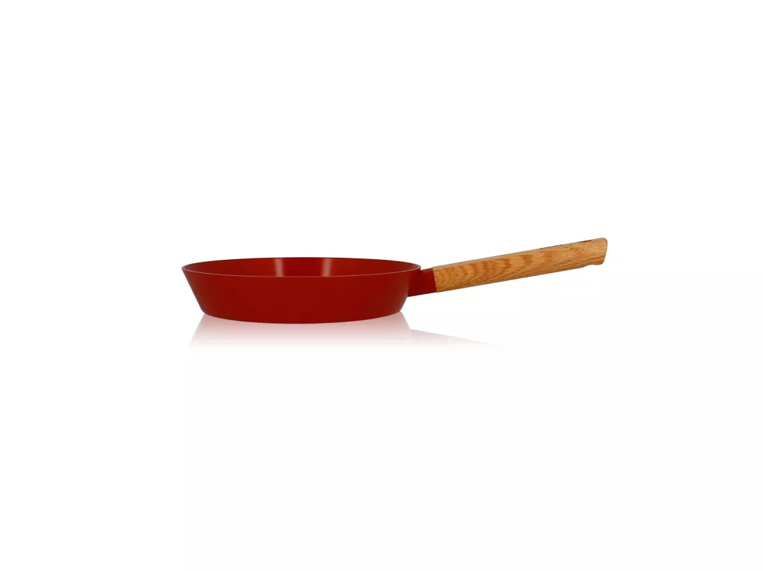Ogo Living - Poele Ector 24cm En Aluminium Paprika Avec Manche En Bois