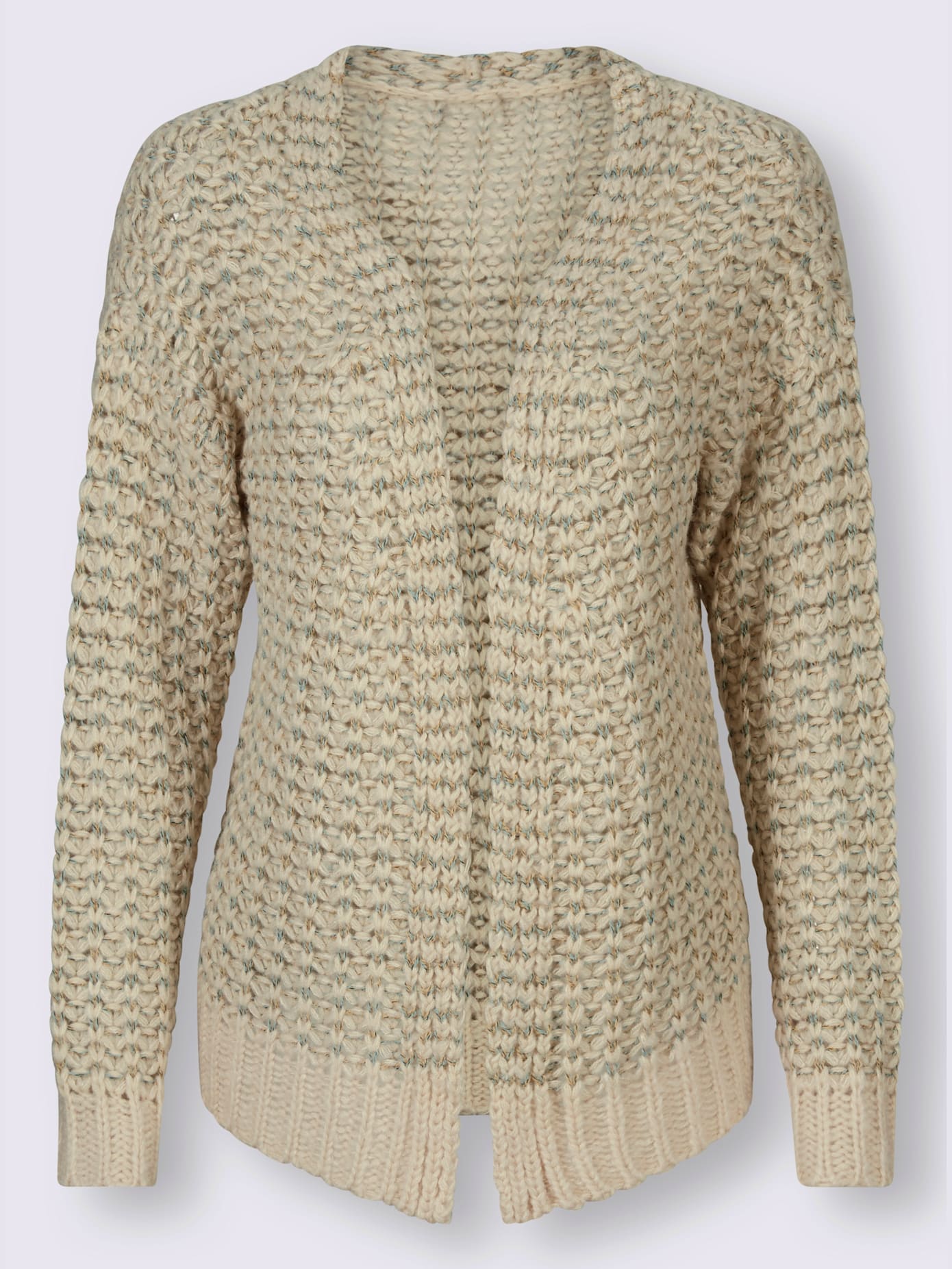 Cardigan motif tricoté décoratif
