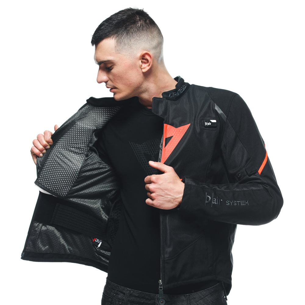 Dainese - Gilet Airbag Smart Jacket LS Sport Noir / Rouge fluo