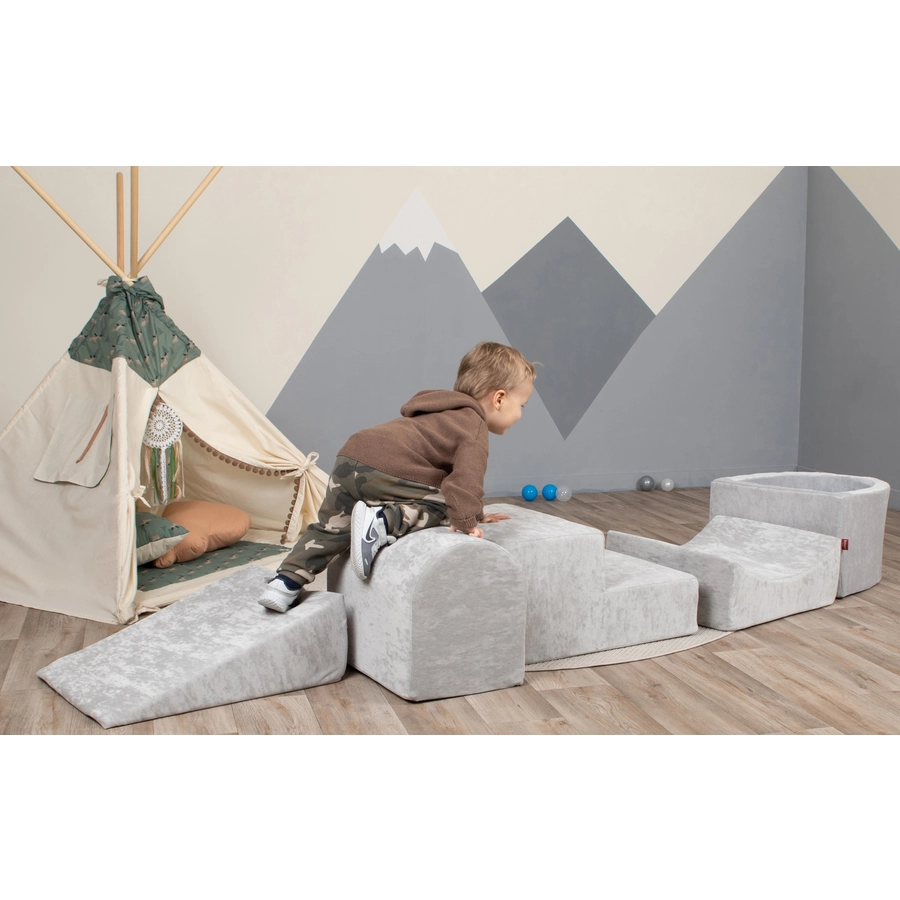 knorr toys® Spielblöcke soft - Grey grau