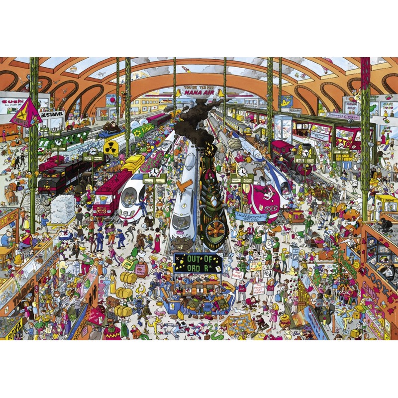 Puzzle 2000 pièces - Schone - Train station