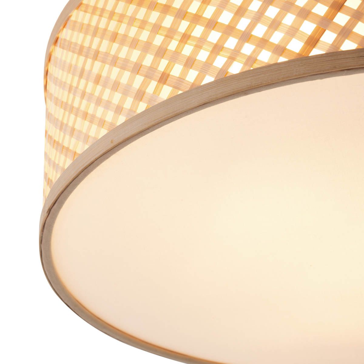 Oosterse plafondlamp bamboe naturel 40cm - Tremmo