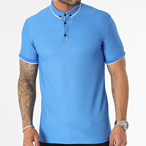 Polo Manches Courtes Bleu