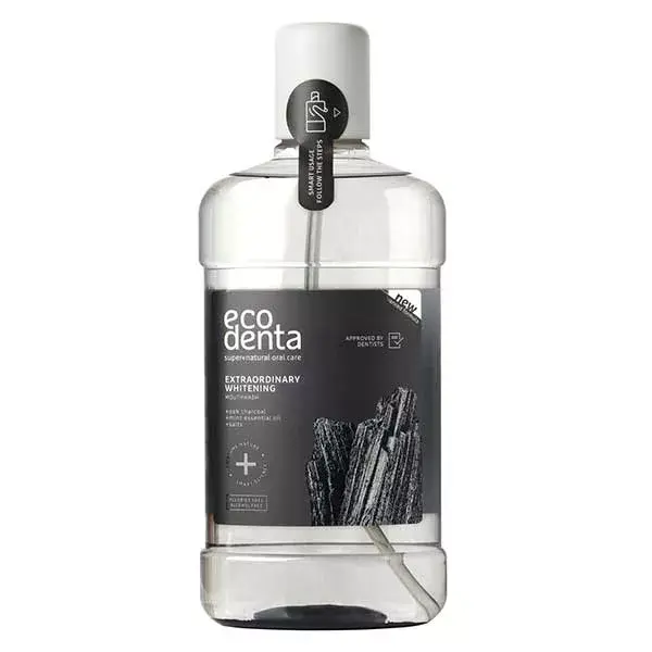 Enxaguante bucal Ecodenta Expert Black Whitening com carvão ativado, 500ml