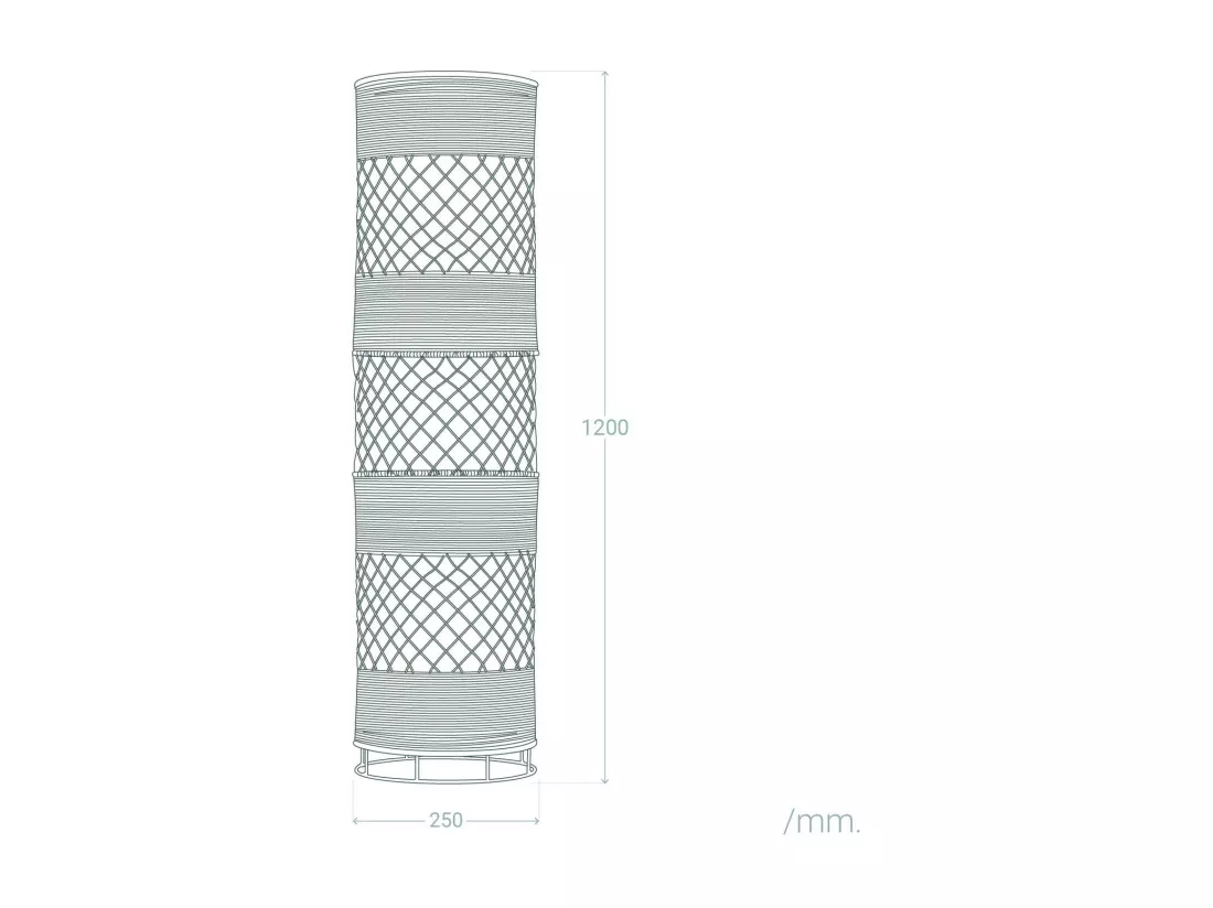 Lampadaire Rotin Rubra Naturel