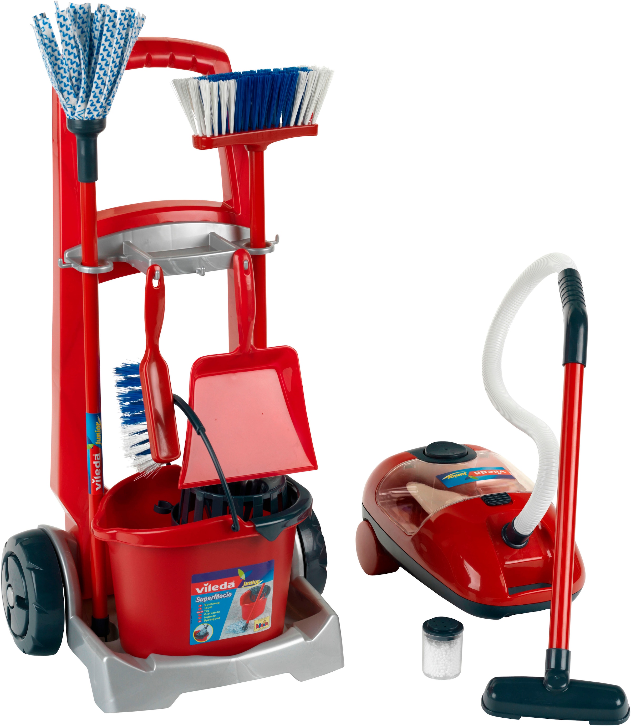 Klein Kinder-Putzwagen »Vileda Besenwagen mit Vileda Staubsauger« mit Spielstaubsauger, Made in Germany