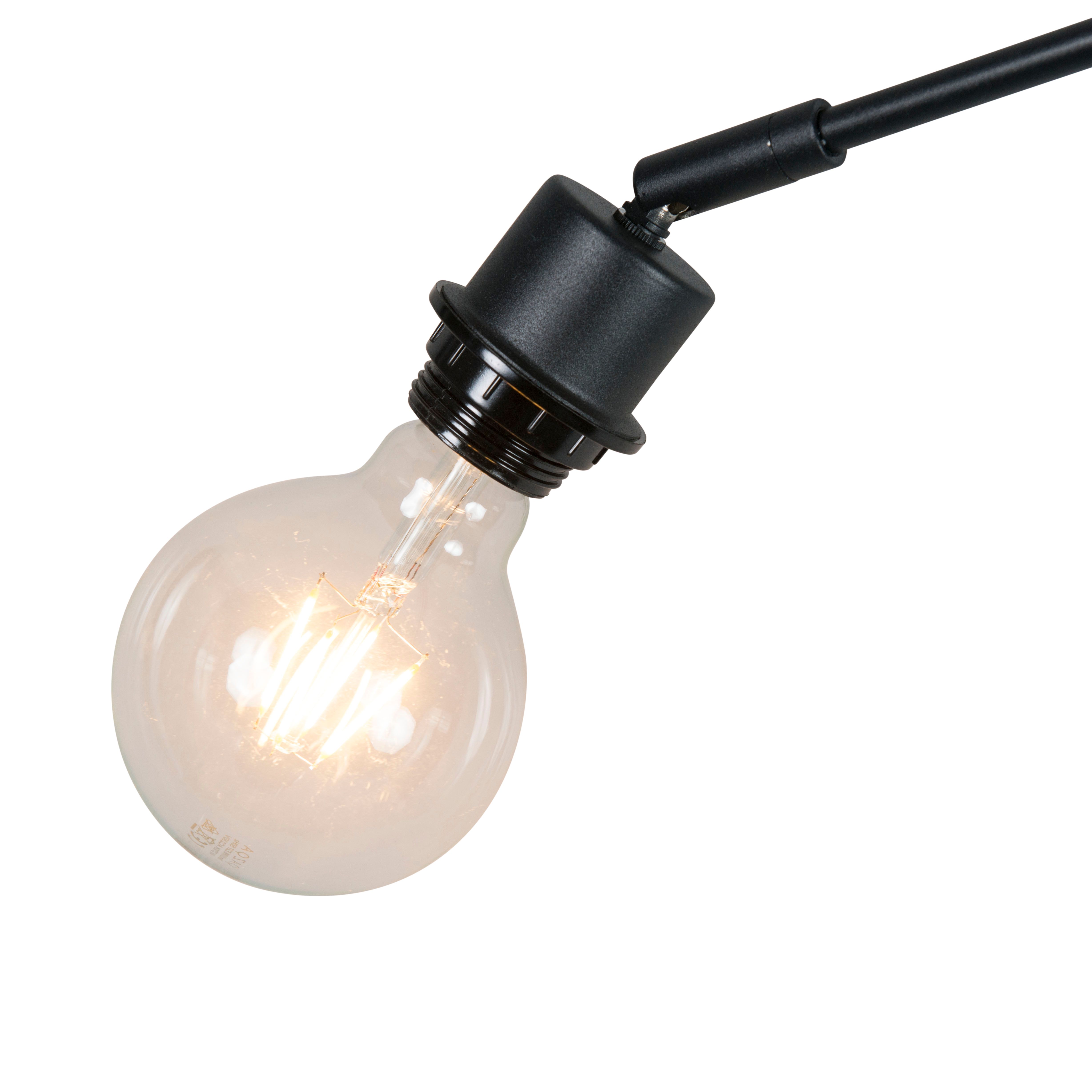 Moderne hanglamp zwart zonder kap - Blitz