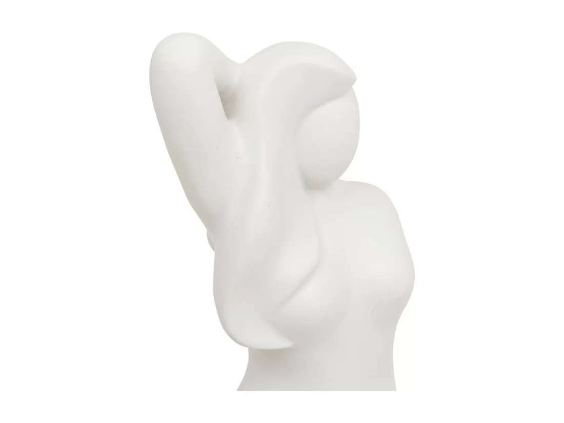 Objet déco Statue Femme en céramique blanche H 27 cm