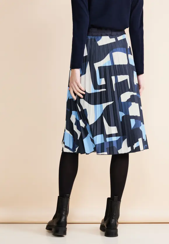 Plissée Printrock - deep blue