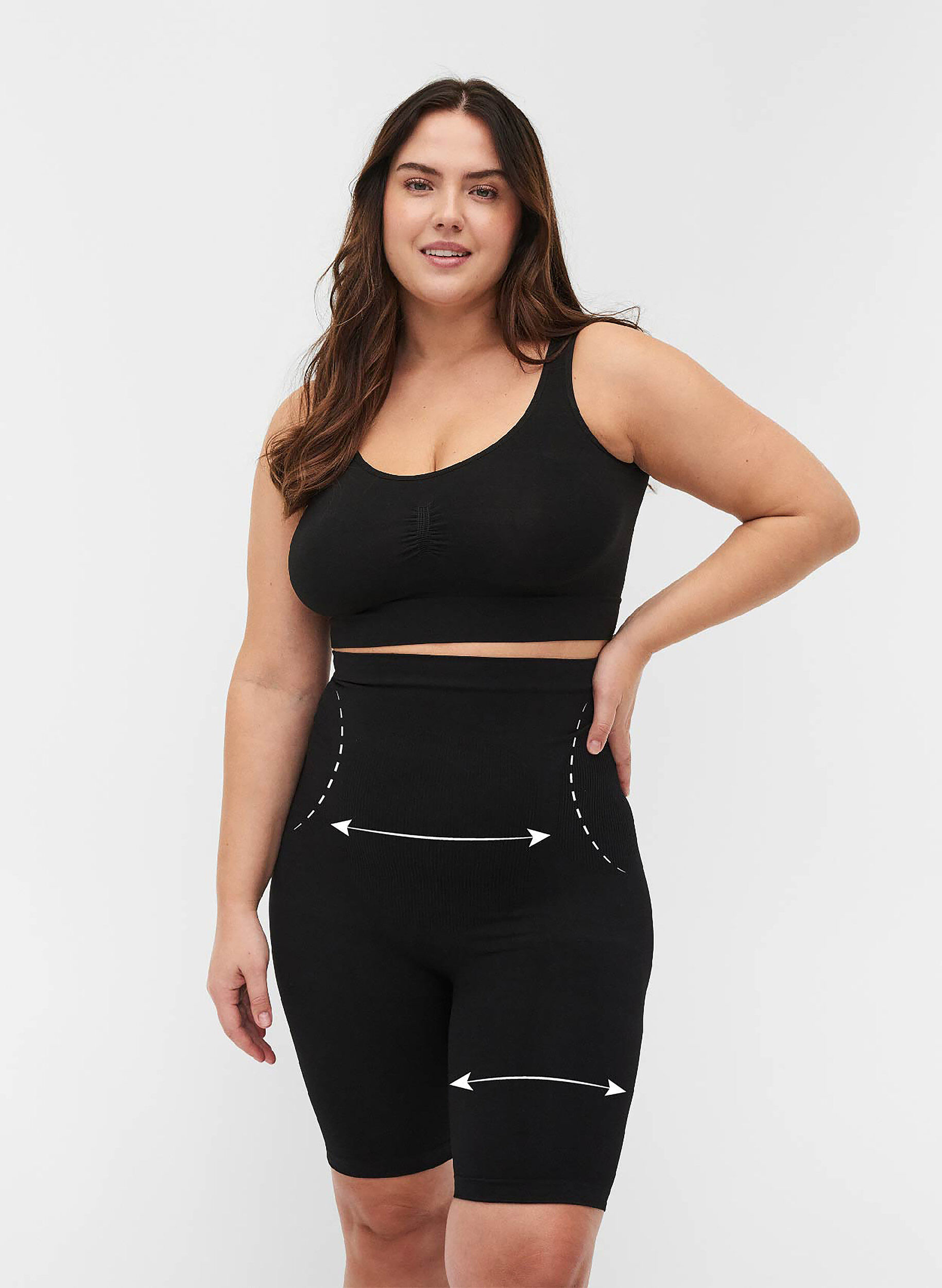Højtaljede shapewear shorts