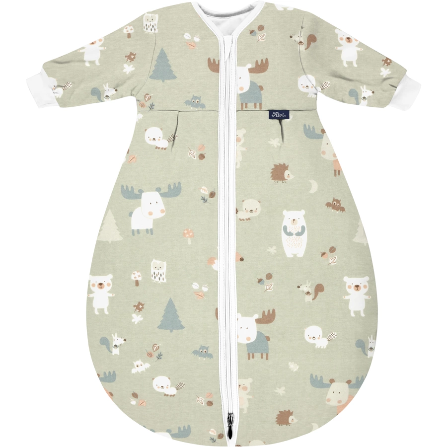 Alvi® Kugelschlafsack-Mäxchen Thermo mit Arm Baby Forest