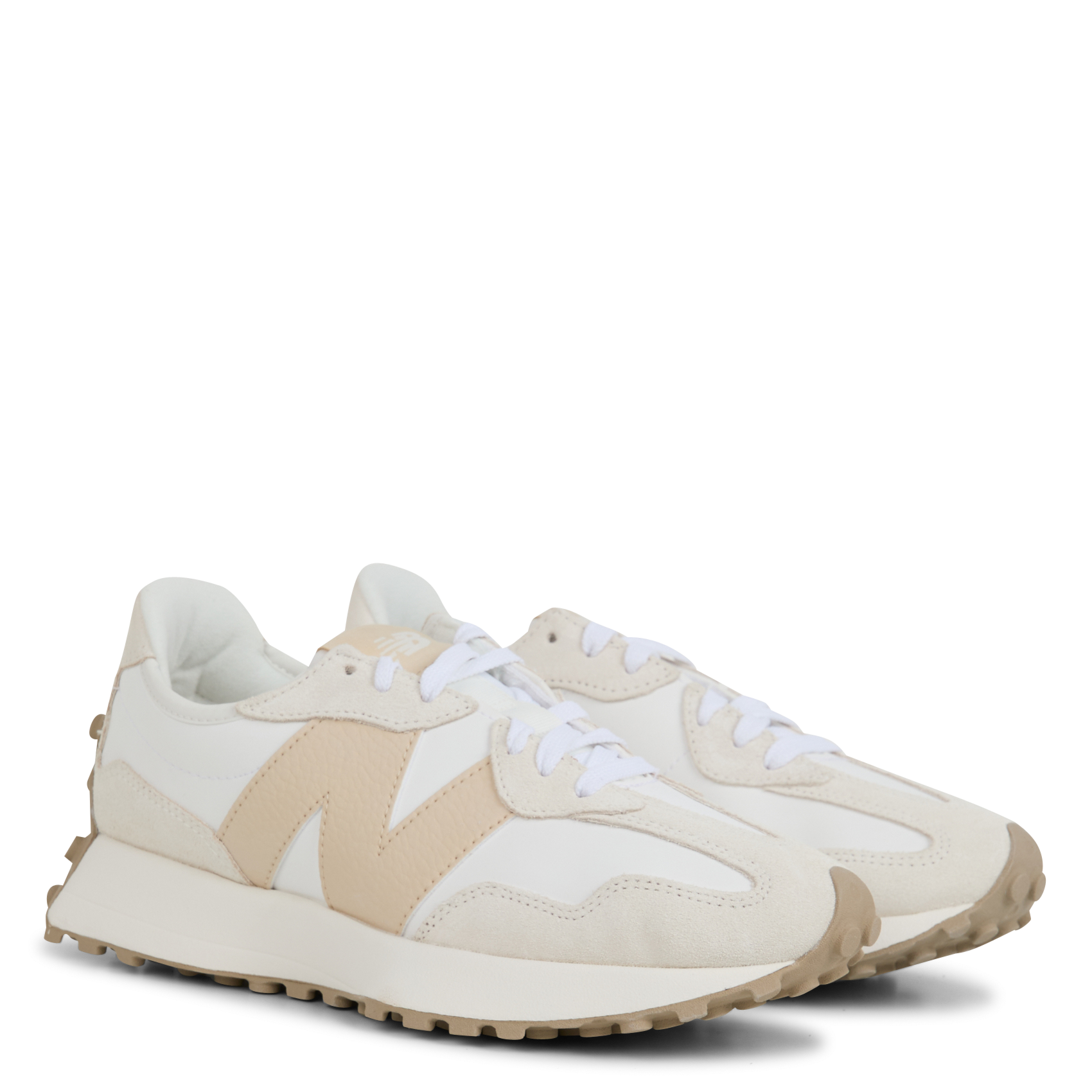 327 - Baskets basses bi-matière | Beige