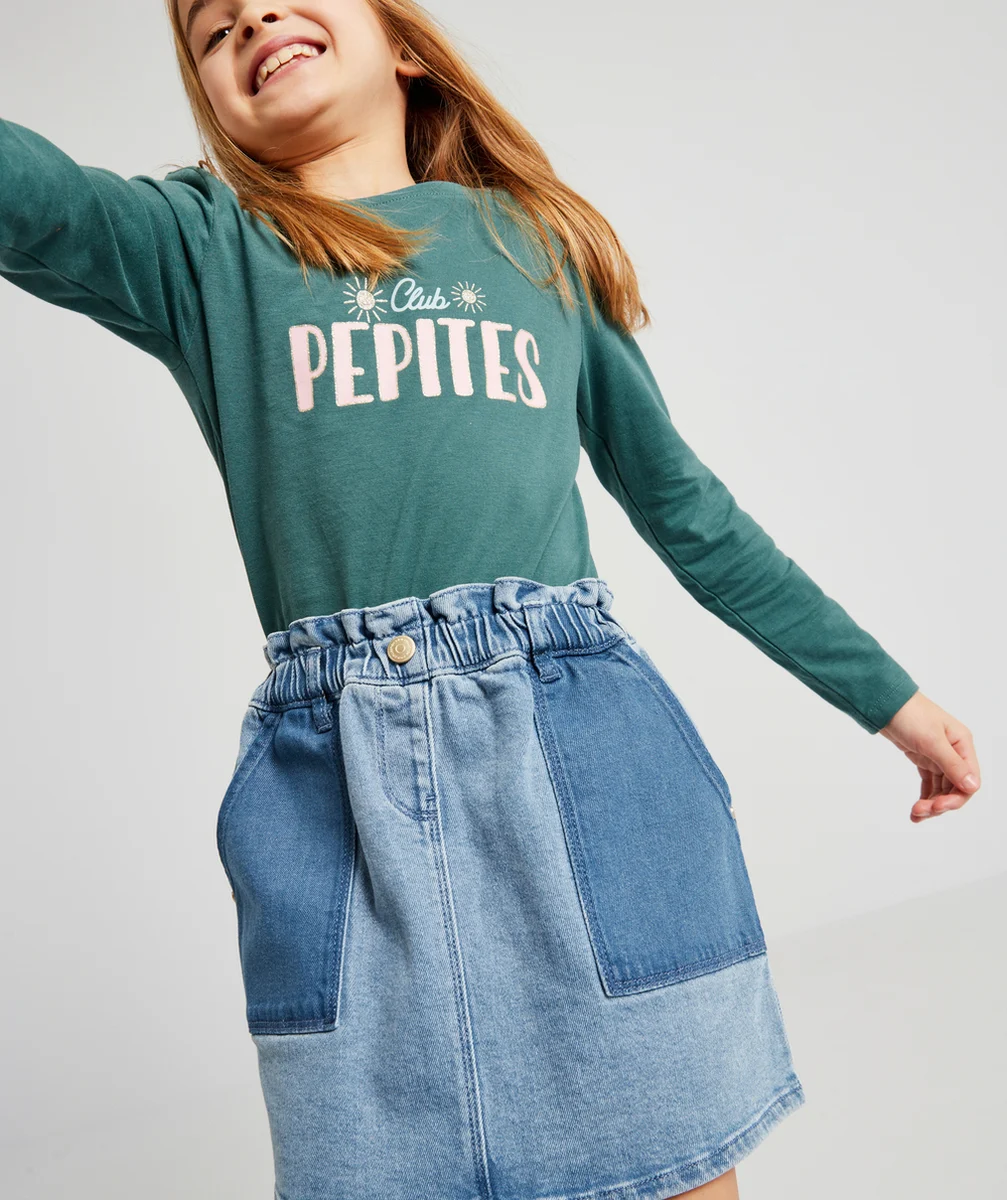 JUPE EN JEAN FILLE EN DENIM LOW IMPACT