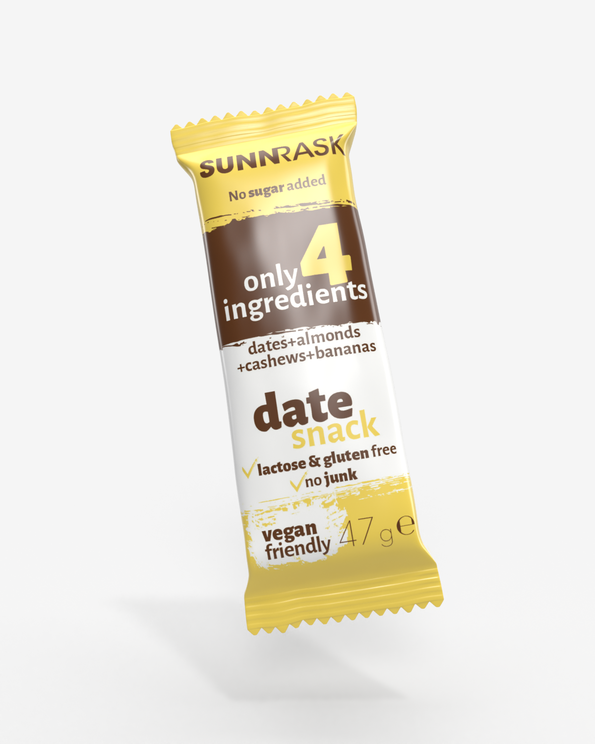 SunnRask Mellommåltidsbar Cashew &amp; Banana 10x47g – TIPAKNING!