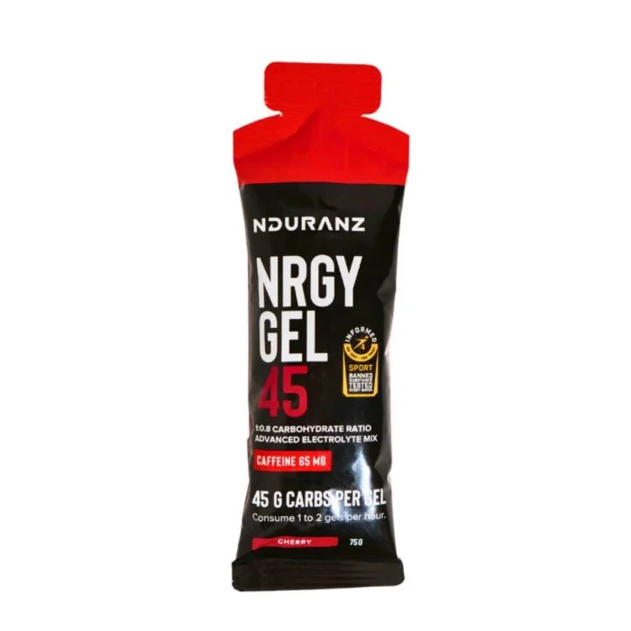 Nduranz Unisex Energi-gels Nrgy Unit Gel Caffeine - 16x25mg Rød