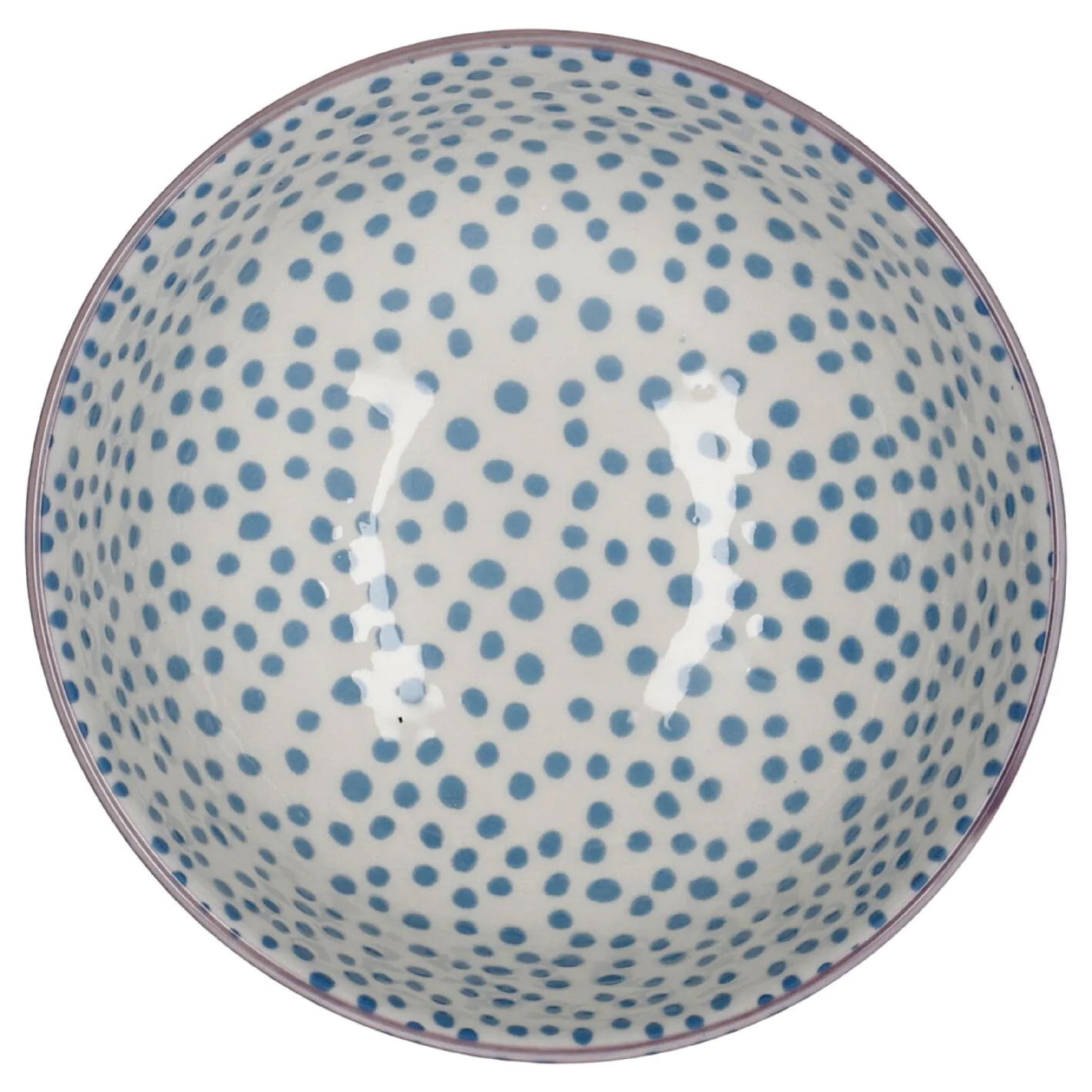 Schale China, 350 ml, blau, Dots, 12 cm