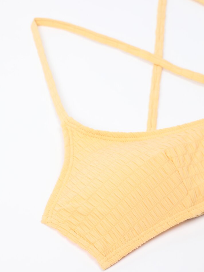 Top de biquíni texturizado - Amarelo