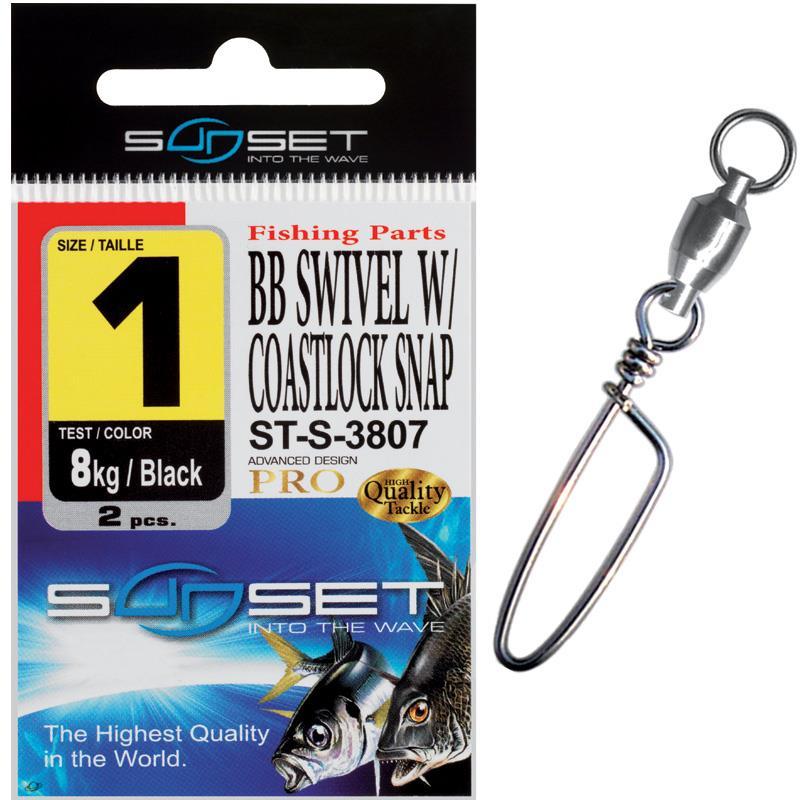 Emerillon Agrafe Mer Sunset Bb Swivel W / Coastlock Snap St-S-3807 - Pack