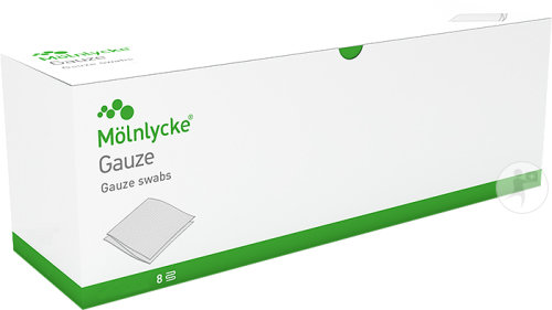 Gauze Compresses Stériles 8 Couches 10x10cm 30x5 Pièces