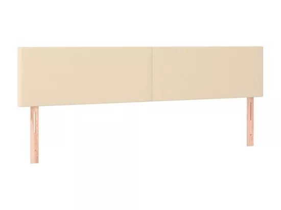 Sommier tapissier avec matelas et LED Crème 160x200 cm Tissu