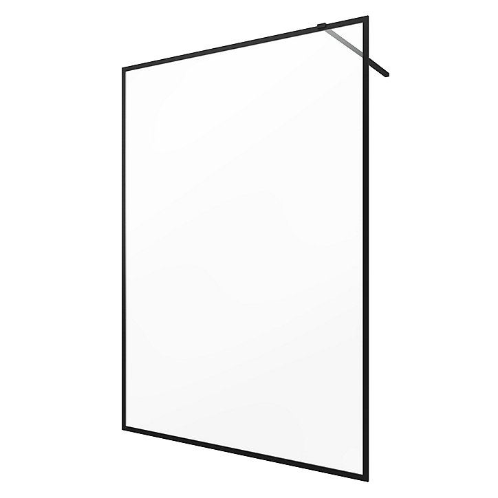 Paroi de douche à l'italienne noir Galedo Dark Edge transparent l.140 x H.200 cm