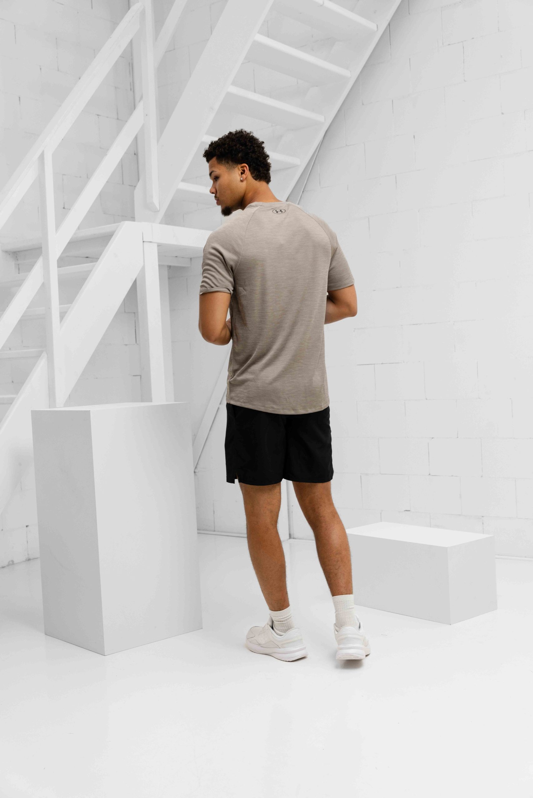 Under Armour Tech Textured T-Shirt Heren Bruin