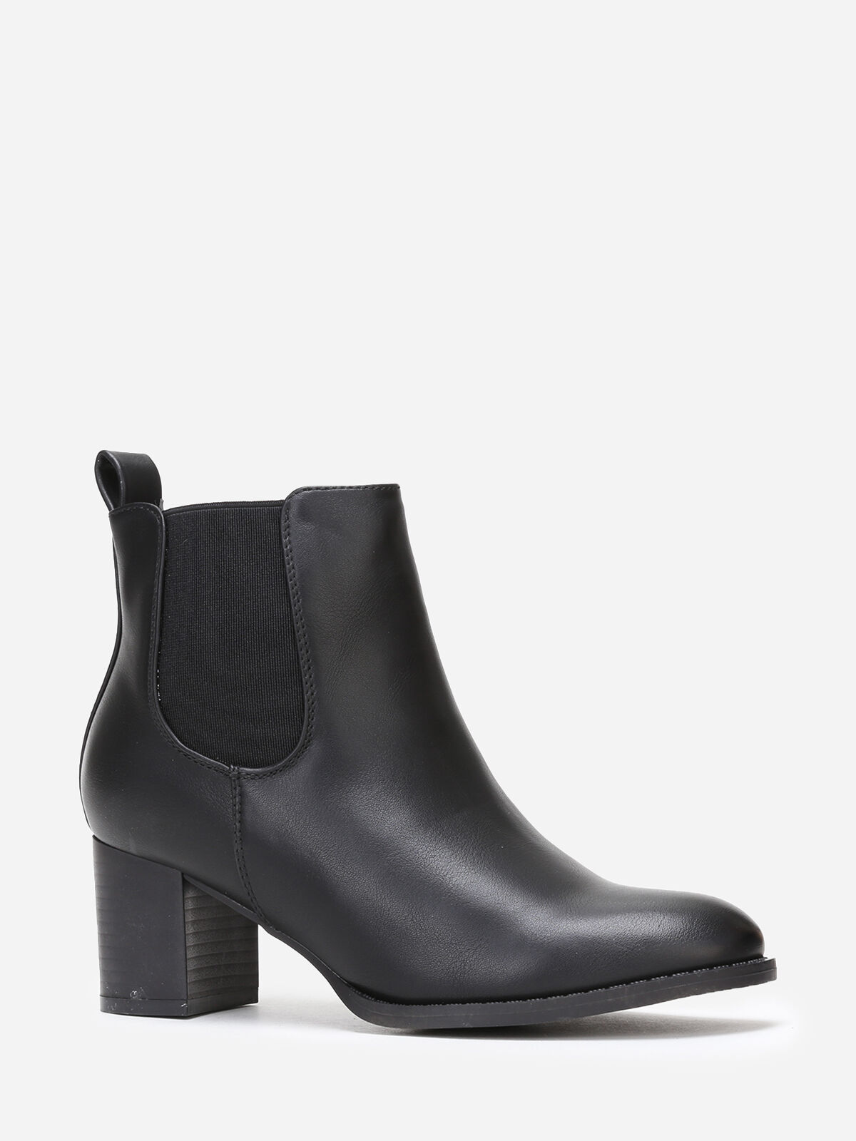 Bottines chelsea à talon carré- Noir
