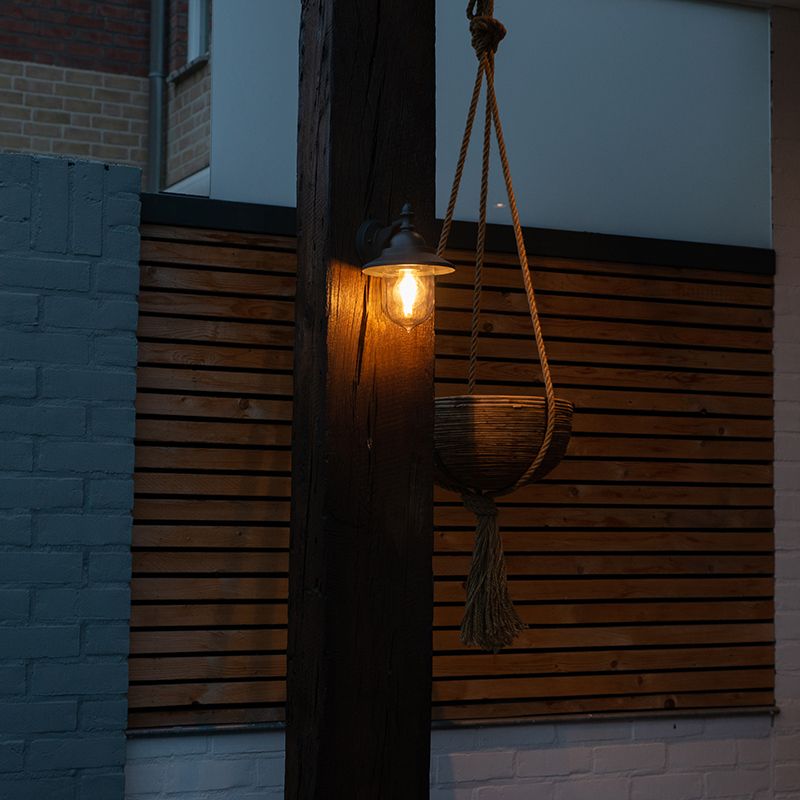 Romantische buitenwandlamp donker grijs - Oxford