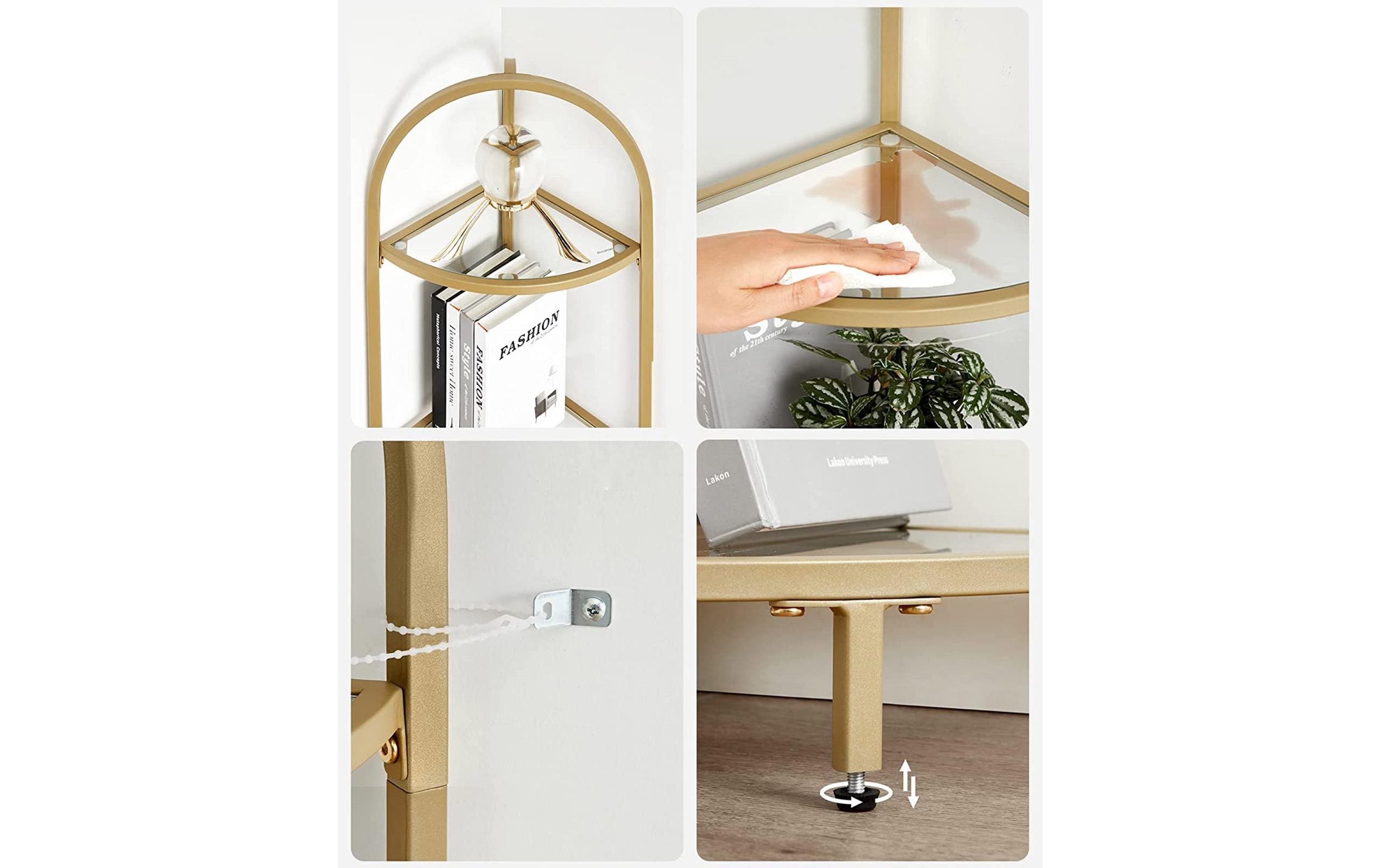 Regal GoldEckregal mit 5 Ebenen