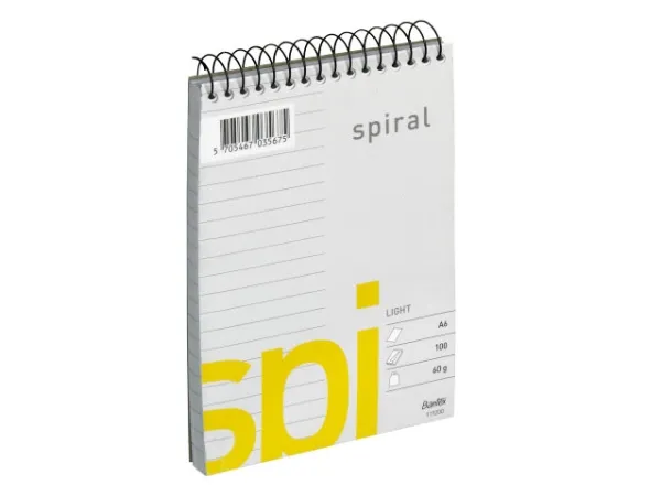 Bantex Light SPI spiralblok A6, linjeret