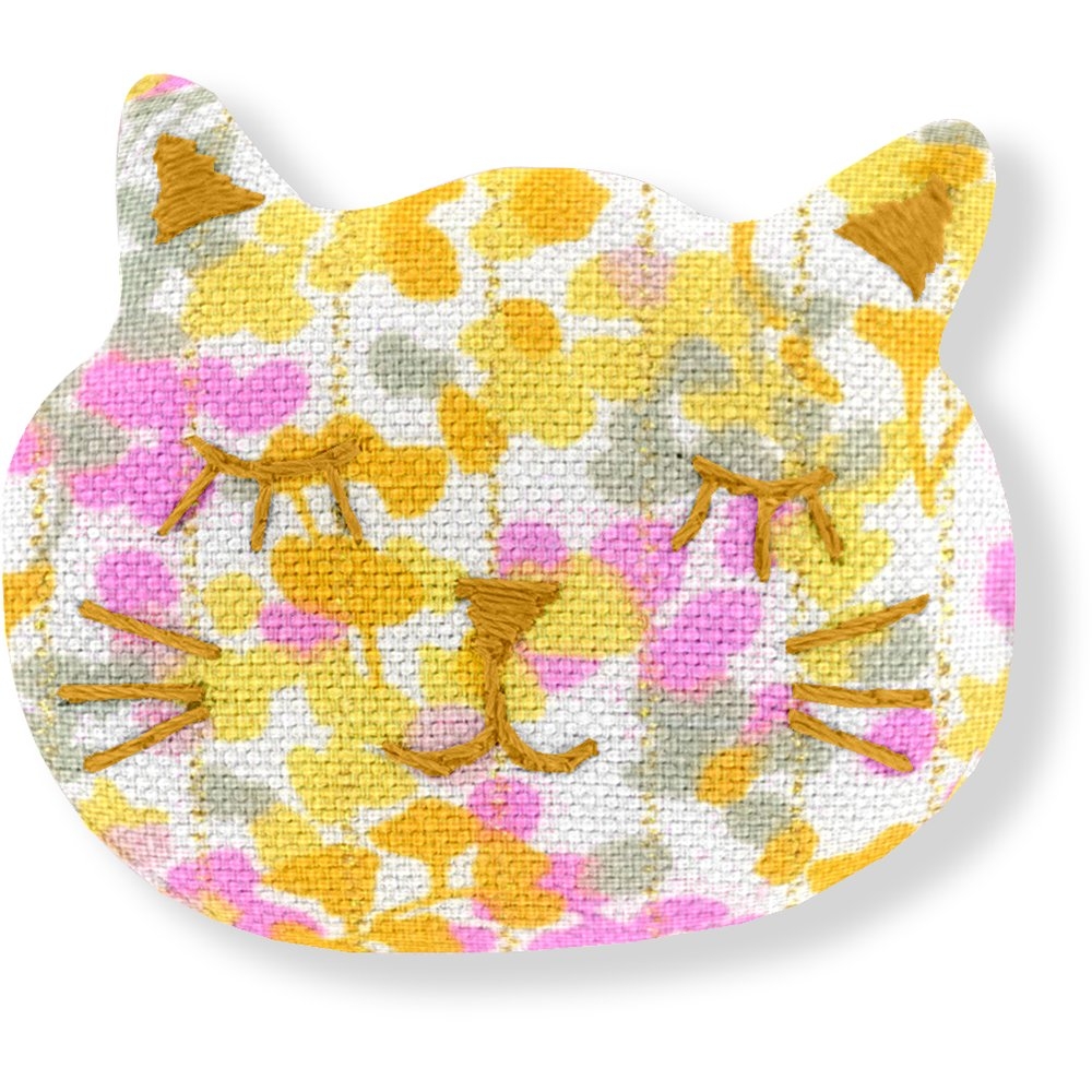 Barrette Miaou Mimosa Jaune Rose
