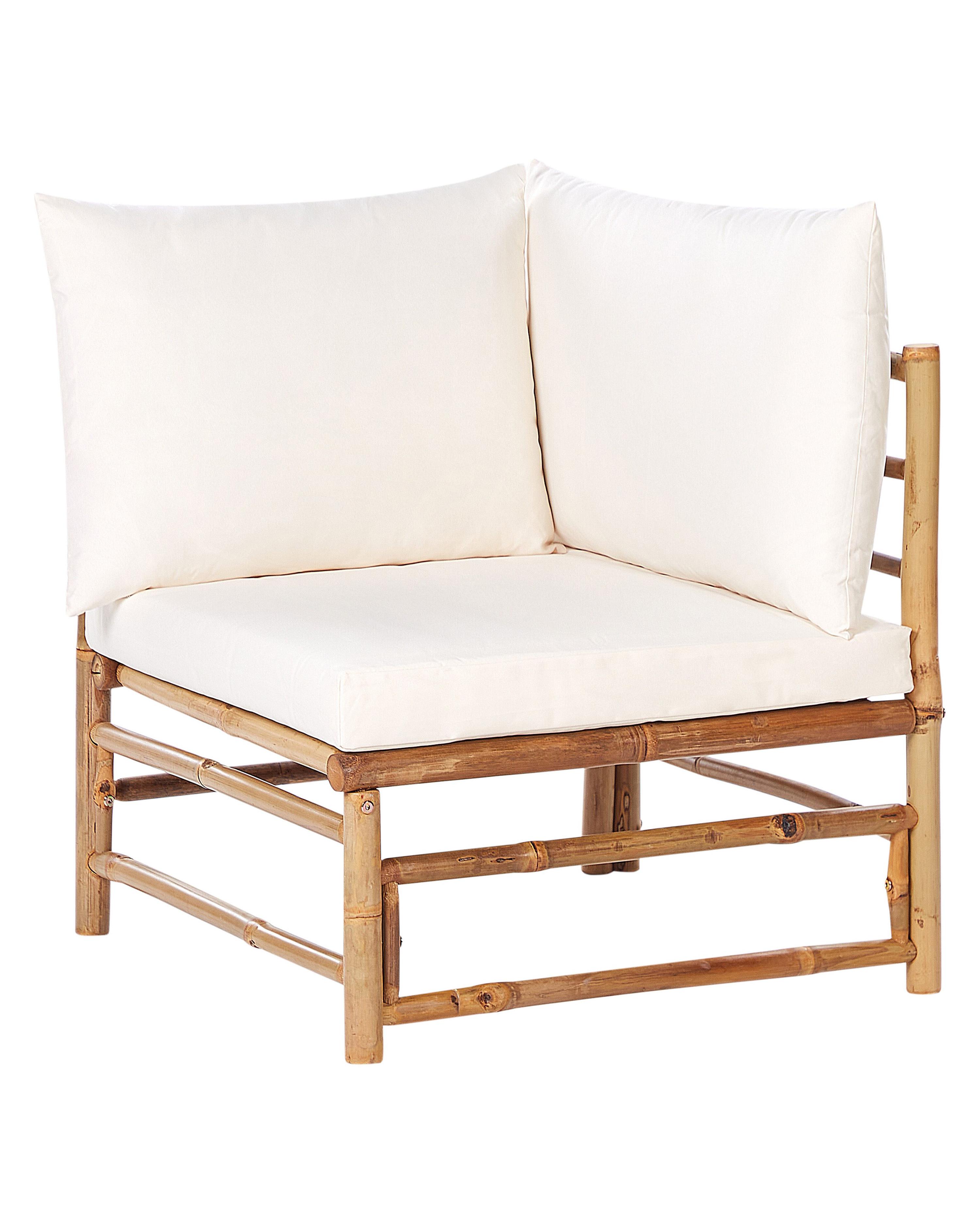 Tuin hoekmodule CERRETO Bamboehout Gebroken wit