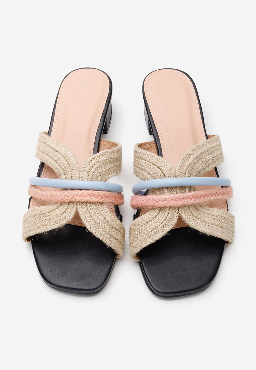 Mules à petit talon beige Ilinca