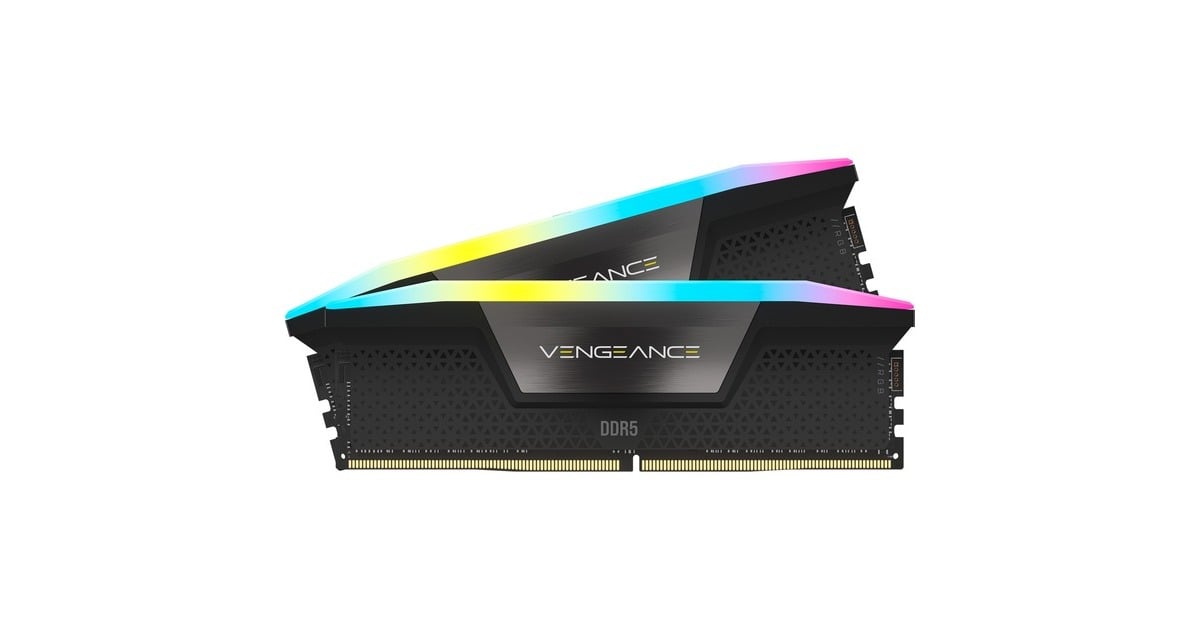 Corsair96 GB DDR5-6000 Kit werkgeheugen  (Zwart, CMH96GX5M2B6000C30, Vengeance RGB, XMP 3.0)