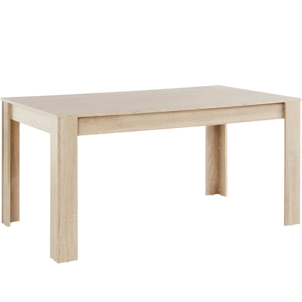 Lynn - Eettafel 160x90 cm voor 8 in eiken MDF