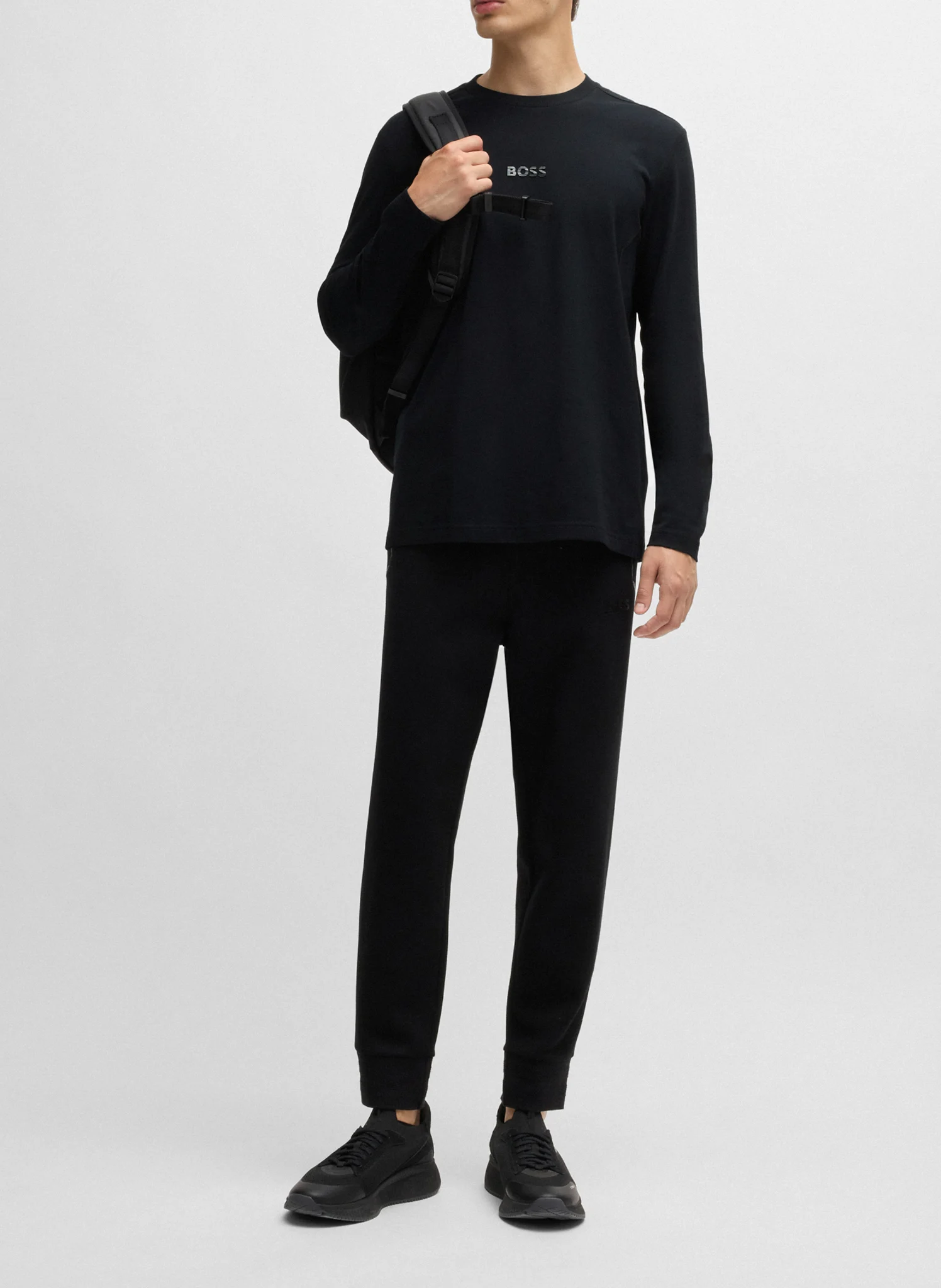 Tee-shirt droit en coton | Noir