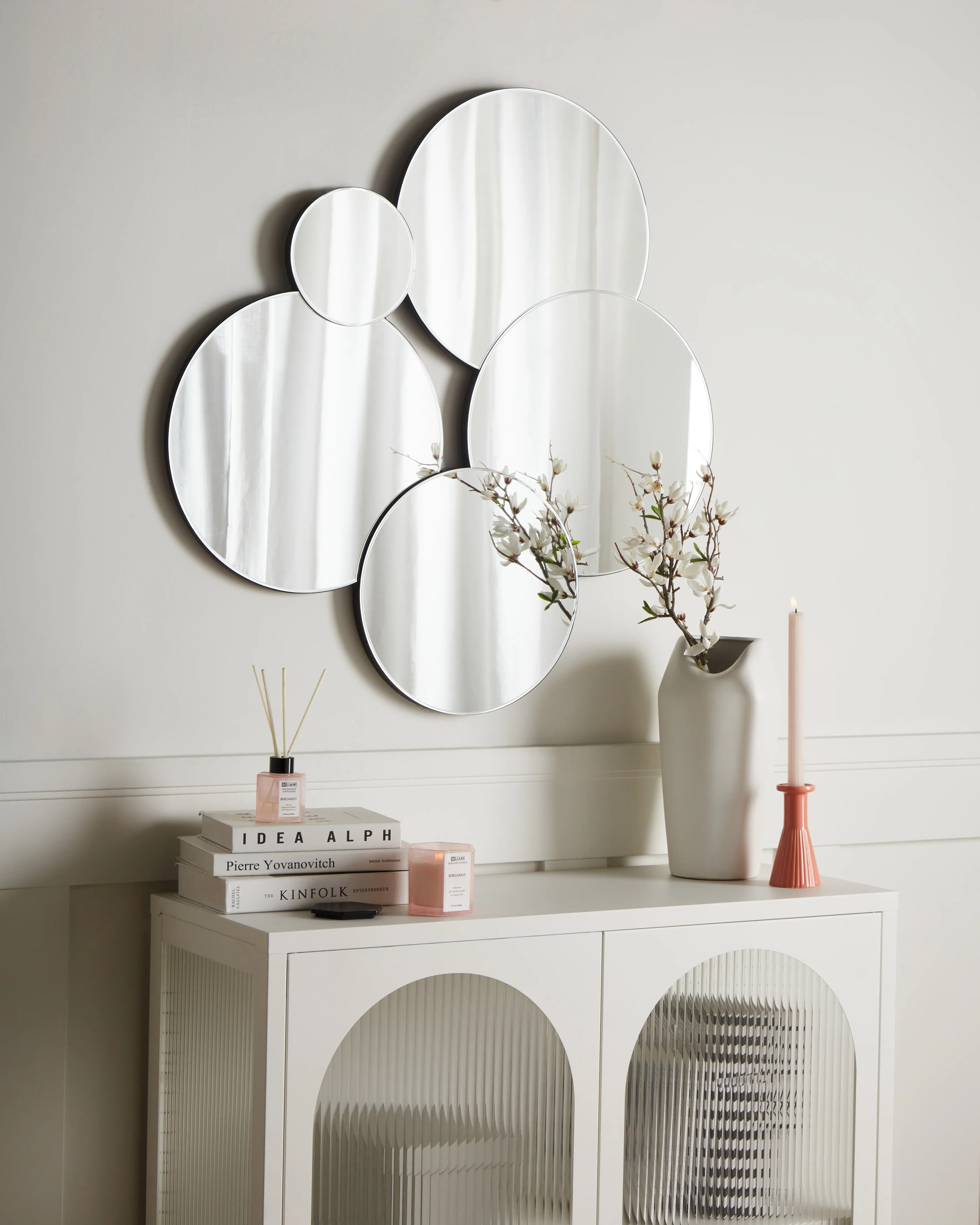 Wandspiegel CLAIS 82 cm 80 cm Zilver