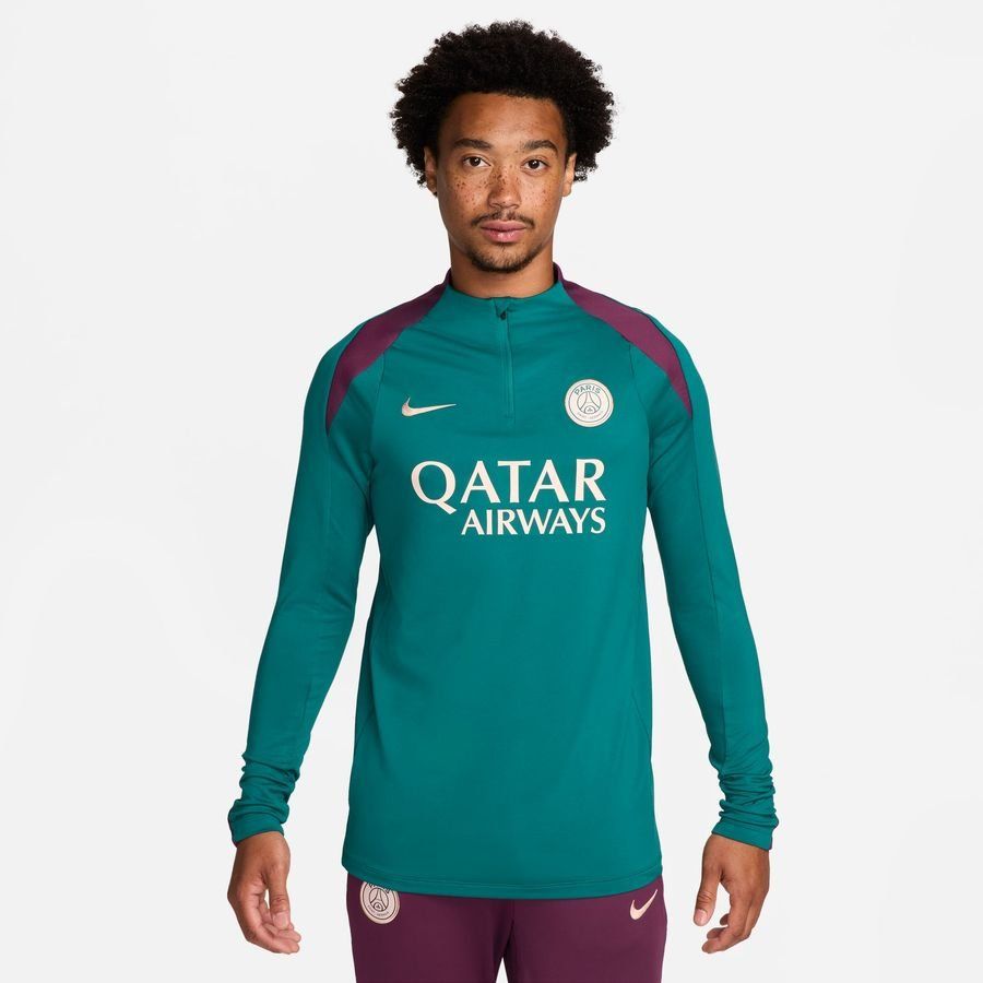 Paris Saint-Germain Maillot d'Entraînement Dri-FIT Strike Drill - Geode Teal/Bordeaux/Orange