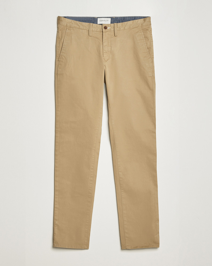 GANT Slim Fit Twill Chino Dark Khaki