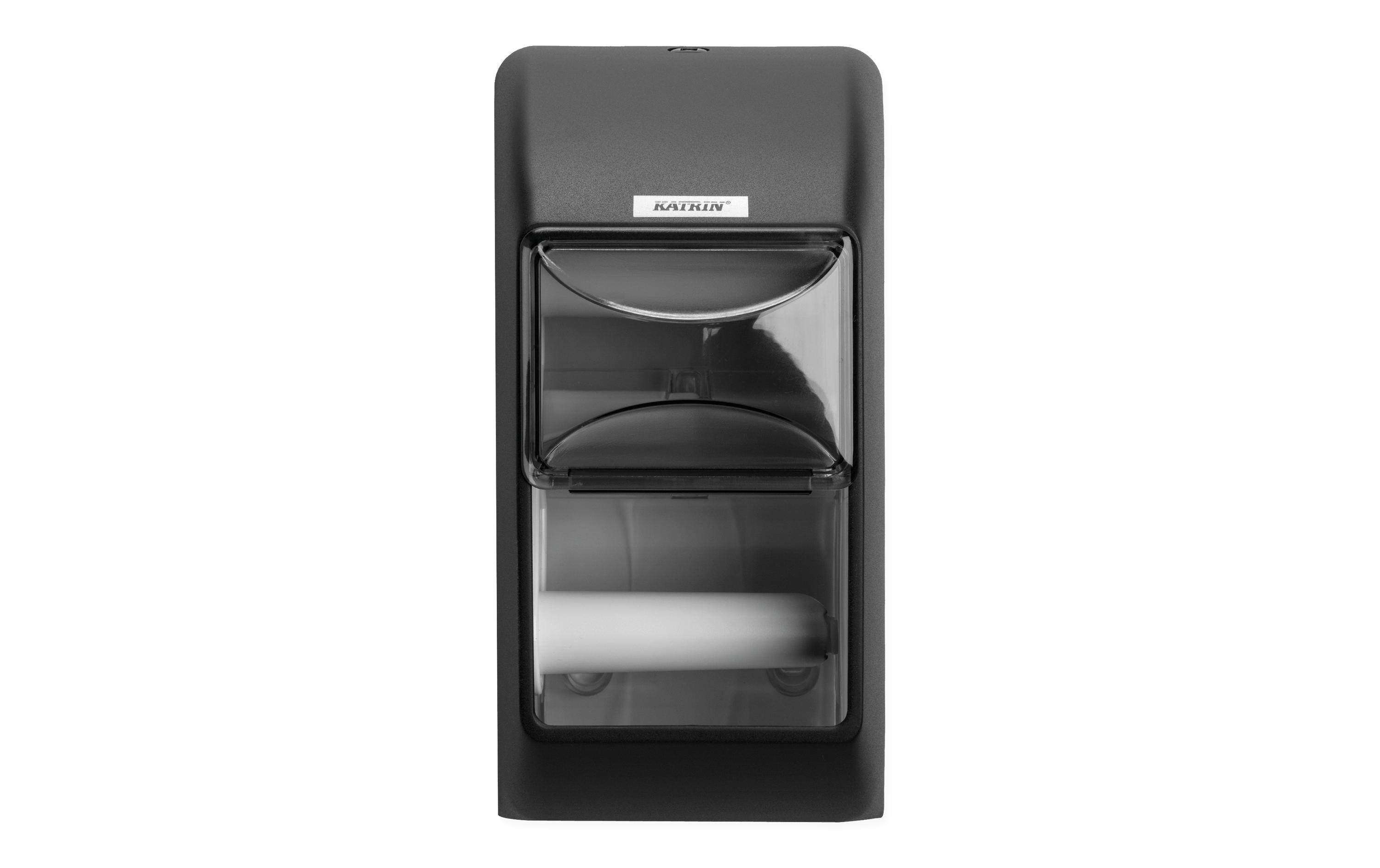Inclusive Toilettenpapierspender 2 Rollen SchwarzToilettenpapierhalter