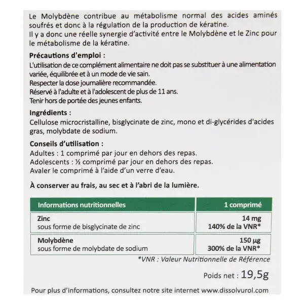 Dissolvurol Zimocure 60 comprimidos