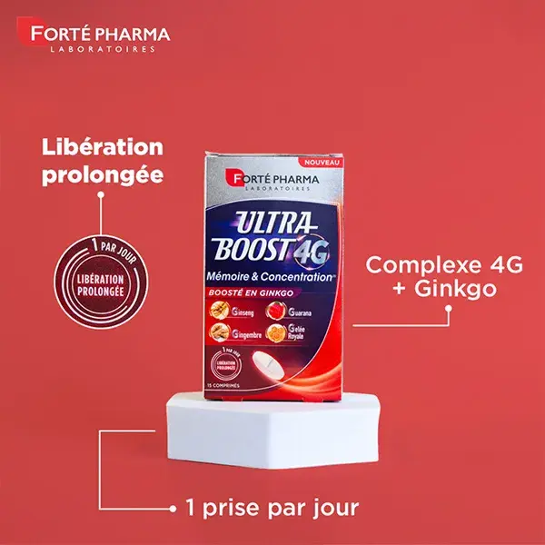 Forté Pharma Ultra Boost 4G Memória Concentração Ginkgo 15 comprimidos