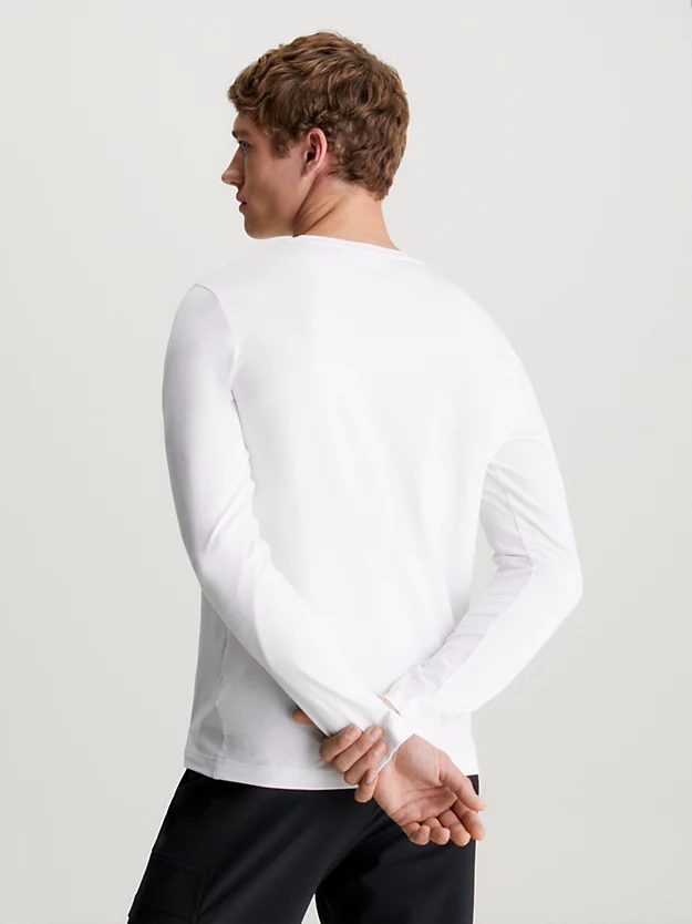 Camiseta de manga comprida com modelagem justa e tecido elástico