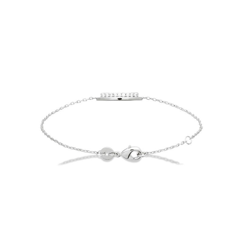Bracelet Femme - Argent 925 - Oxyde de zirconium - Longueur : 18 cm