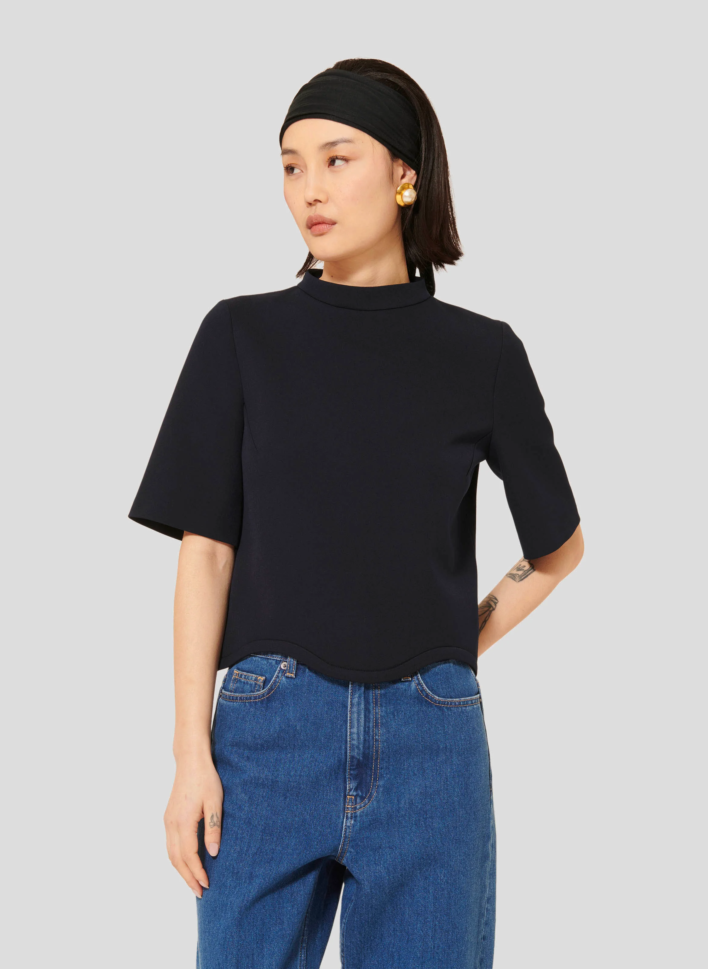 TILDA - Top court manches courtes| Bleu