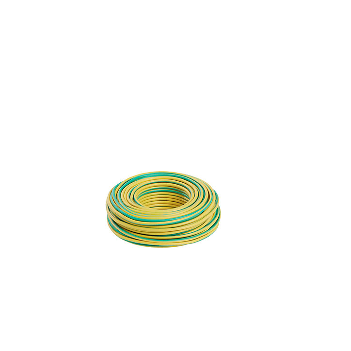 Fil 2,5mm² H07VU vert/jaune couronne 25m