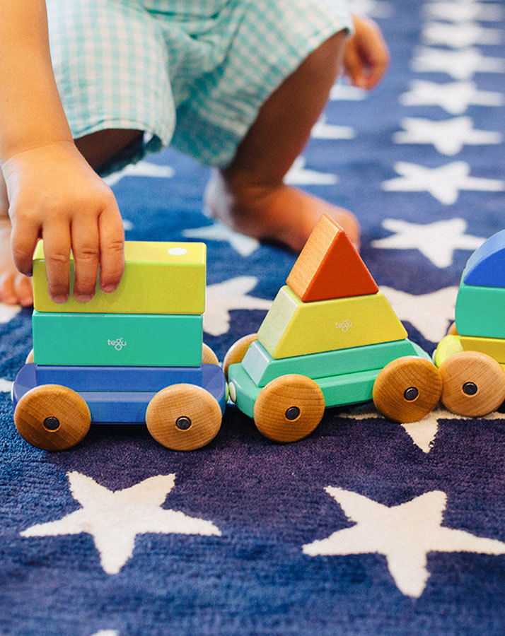 Baby-Magnetspielzeug BIG SHAPE TRAIN 9-teilig in bunt